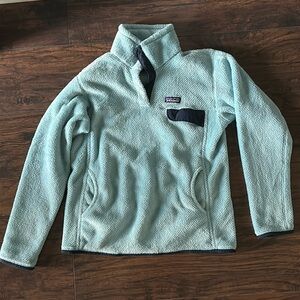 Patagonia Women’s Light Blue Fleece Sweater EUC- Size L